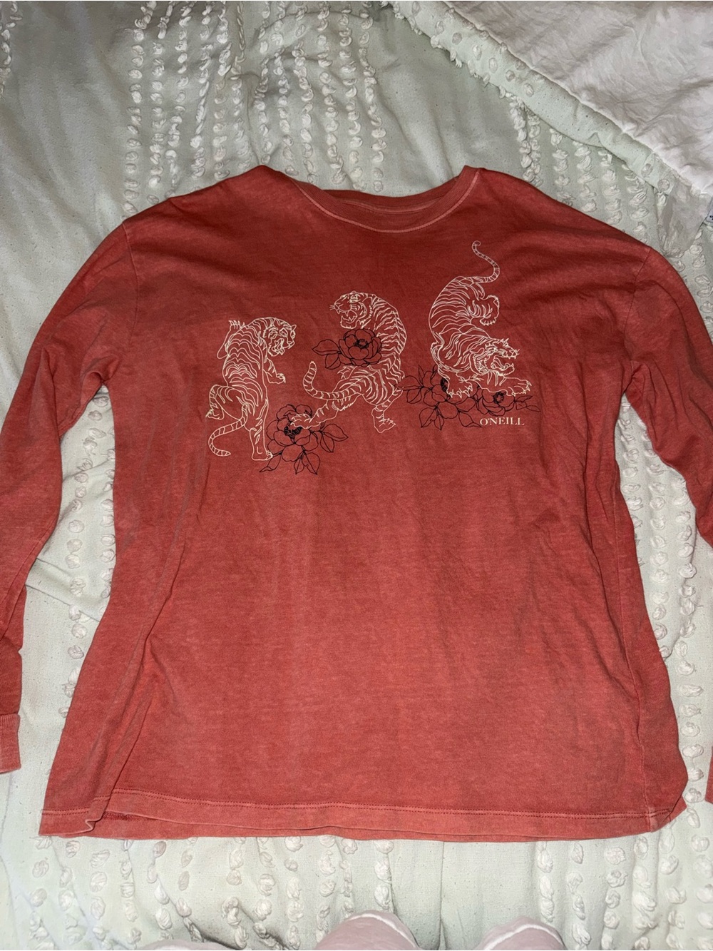O'Neill Women's Long-Sleeve Tiger Graphic Sweater
